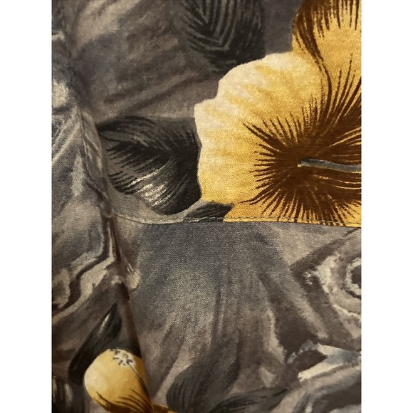 Men's Hawaii Blues Button Front Short Sleeve Hawaiian Style Aloha Shirt Large - Picture 6 of 7